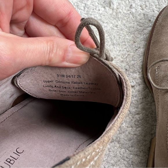 Banana Republic Tan Suede Ortholite Genuine Italian Leather Lace Up Oxfords main image 6